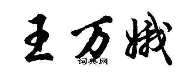 胡问遂王万娥行书个性签名怎么写