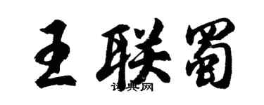 胡问遂王联蜀行书个性签名怎么写