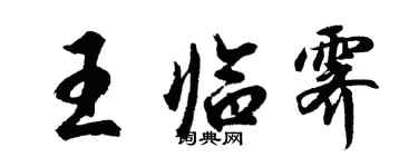 胡问遂王临霁行书个性签名怎么写