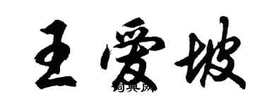 胡问遂王爱坡行书个性签名怎么写