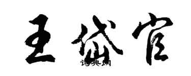 胡问遂王岱官行书个性签名怎么写