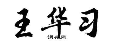 胡问遂王华习行书个性签名怎么写