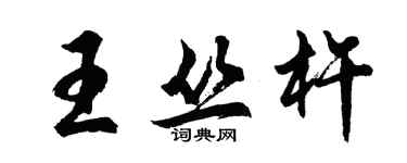 胡问遂王丛杵行书个性签名怎么写
