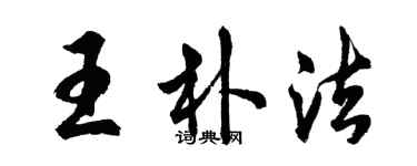 胡问遂王朴法行书个性签名怎么写