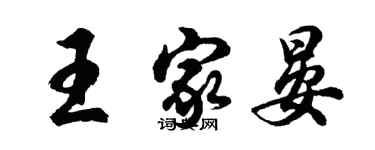 胡问遂王家晏行书个性签名怎么写