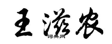 胡问遂王滋农行书个性签名怎么写