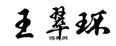 胡问遂王翠环行书个性签名怎么写