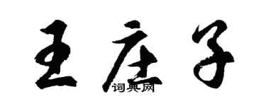 胡问遂王庄子行书个性签名怎么写