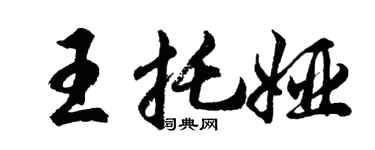 胡问遂王托娅行书个性签名怎么写