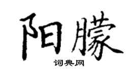 丁谦阳朦楷书个性签名怎么写