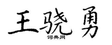丁谦王骁勇楷书个性签名怎么写