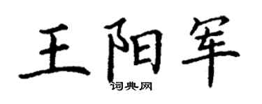 丁谦王阳军楷书个性签名怎么写