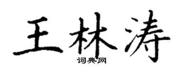 丁谦王林涛楷书个性签名怎么写
