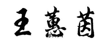 胡问遂王蕙茵行书个性签名怎么写