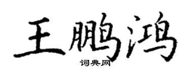 丁谦王鹏鸿楷书个性签名怎么写