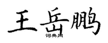丁谦王岳鹏楷书个性签名怎么写