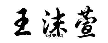 胡问遂王沫萱行书个性签名怎么写