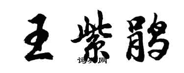 胡问遂王紫鹃行书个性签名怎么写