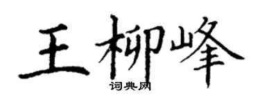 丁谦王柳峰楷书个性签名怎么写