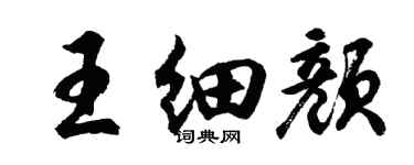 胡问遂王细颜行书个性签名怎么写