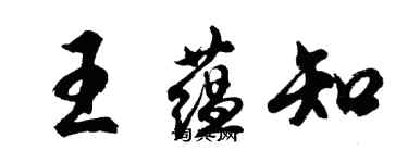 胡问遂王蕴知行书个性签名怎么写
