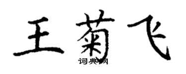 丁谦王菊飞楷书个性签名怎么写