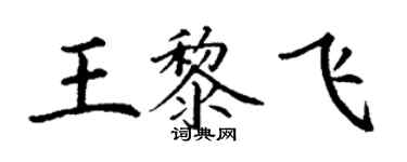 丁谦王黎飞楷书个性签名怎么写