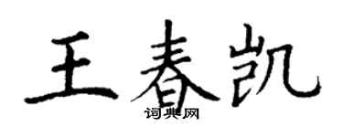丁谦王春凯楷书个性签名怎么写