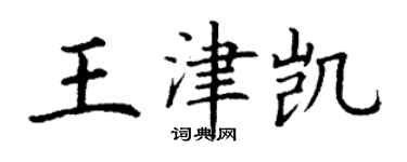 丁谦王津凯楷书个性签名怎么写