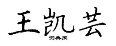 丁谦王凯芸楷书个性签名怎么写