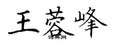 丁谦王蓉峰楷书个性签名怎么写