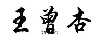 胡问遂王曾杏行书个性签名怎么写