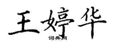 丁谦王婷华楷书个性签名怎么写