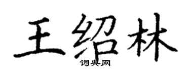 丁谦王绍林楷书个性签名怎么写