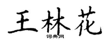 丁谦王林花楷书个性签名怎么写