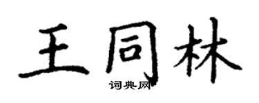 丁谦王同林楷书个性签名怎么写