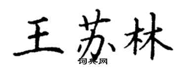 丁谦王苏林楷书个性签名怎么写
