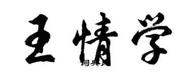 胡问遂王情学行书个性签名怎么写