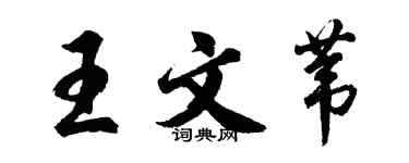 胡问遂王文苇行书个性签名怎么写