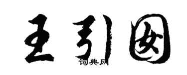 胡问遂王引囡行书个性签名怎么写