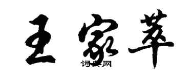 胡问遂王家萃行书个性签名怎么写