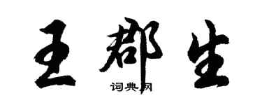 胡问遂王郡生行书个性签名怎么写