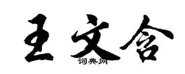 胡问遂王文含行书个性签名怎么写