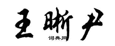 胡问遂王晰尹行书个性签名怎么写