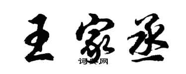 胡问遂王家丞行书个性签名怎么写