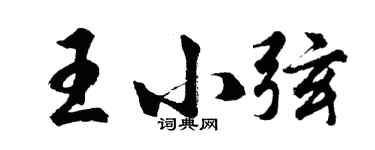 胡问遂王小弦行书个性签名怎么写