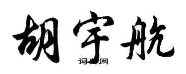 胡问遂胡宇航行书个性签名怎么写