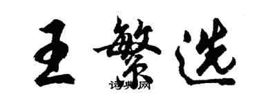 胡问遂王繁选行书个性签名怎么写