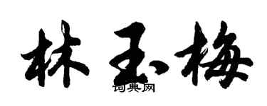 胡问遂林玉梅行书个性签名怎么写