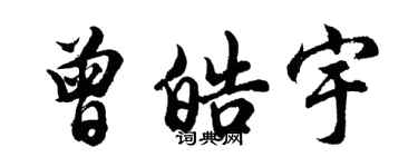胡问遂曾皓宇行书个性签名怎么写